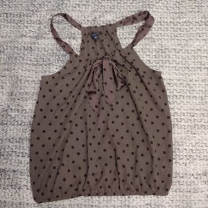 Grey/Black Polka Dot Tank Top